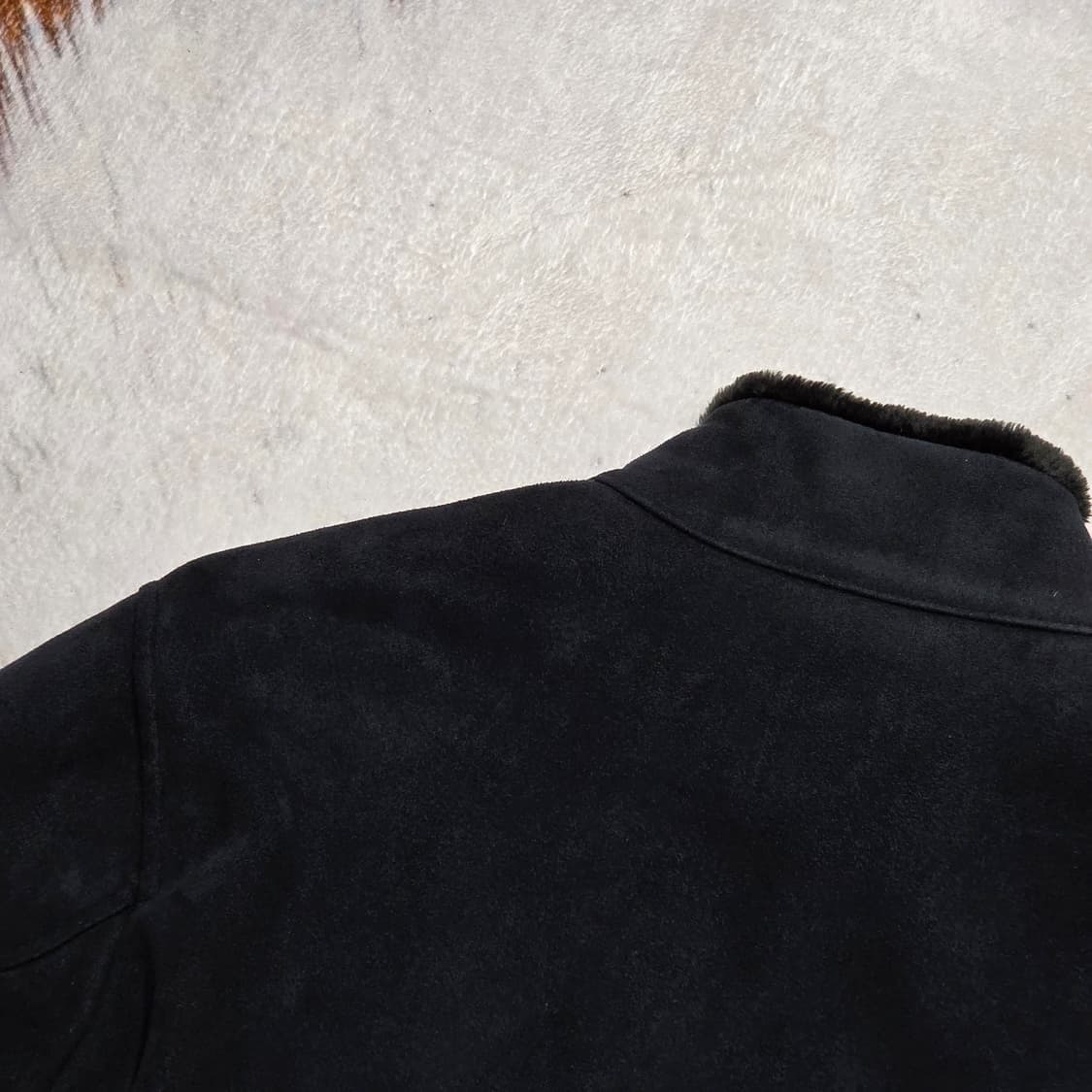 베이직 넥 버클 기모 무스탕 자켓 상품이미지5