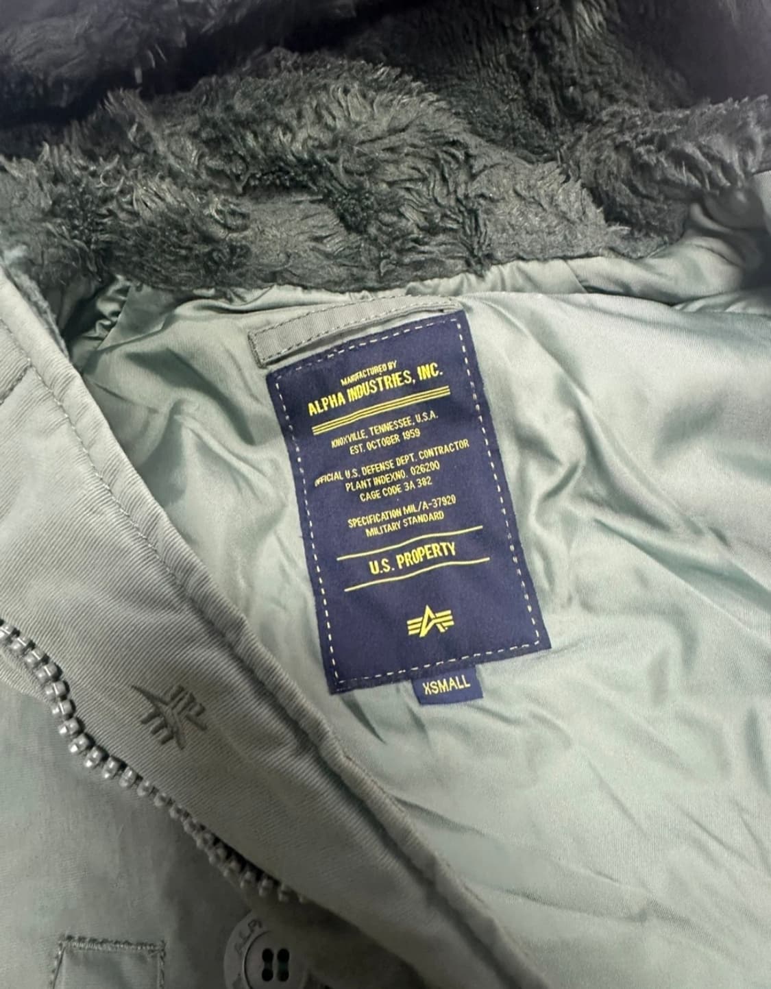 알파인더스트리 S-M 카키 야상 점퍼 파카 상품이미지3