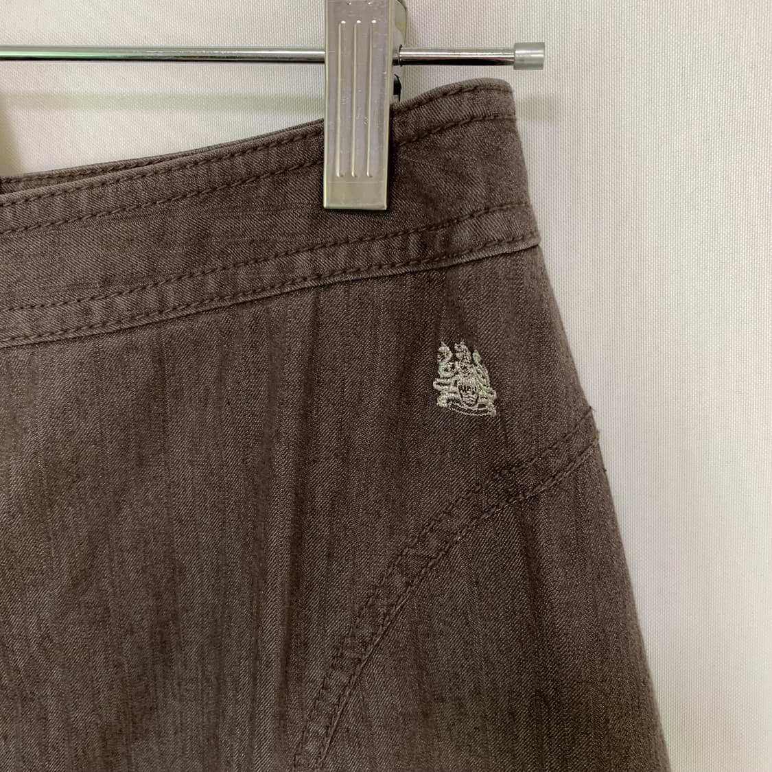 아쿠아스큐텀 빈티지 린넨 혼용 미디 스커트 다크 브라운 26-27인치 상품이미지5