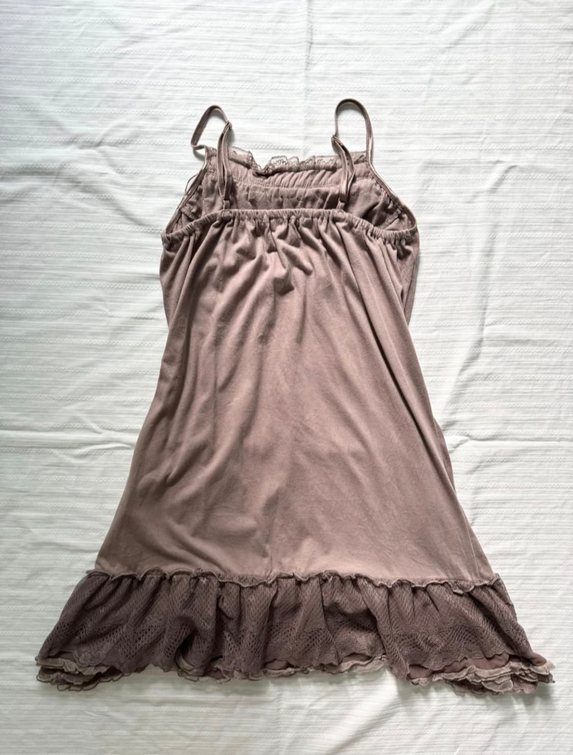 엑시즈팜 AXES FEMME 브라운 레이스 캉캉 나시 원피스 슬리브리스 상품이미지5