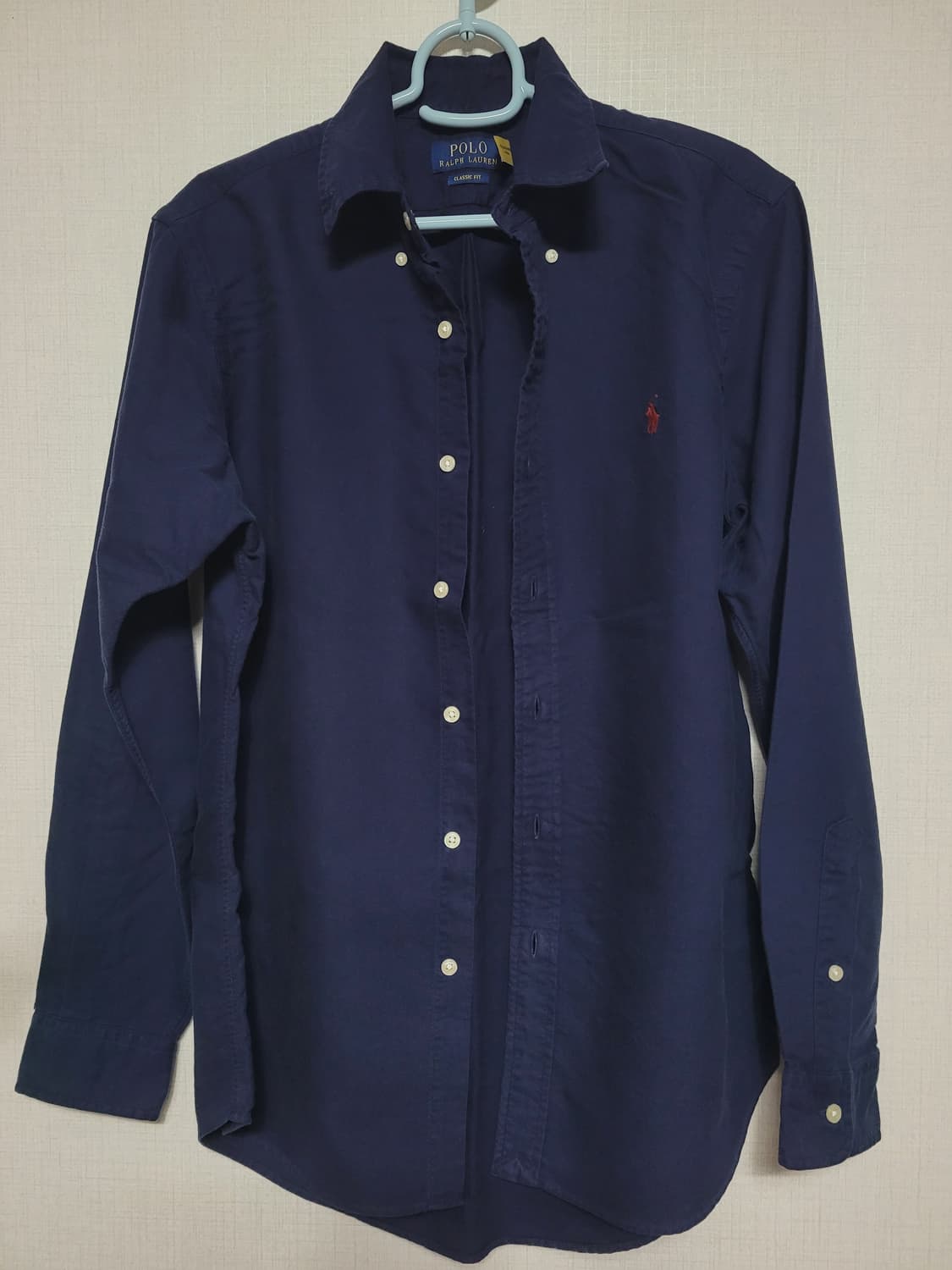 [새상품]폴로 가먼트다이 클래식핏s 옥스포드 셔츠 네이비 상품이미지1