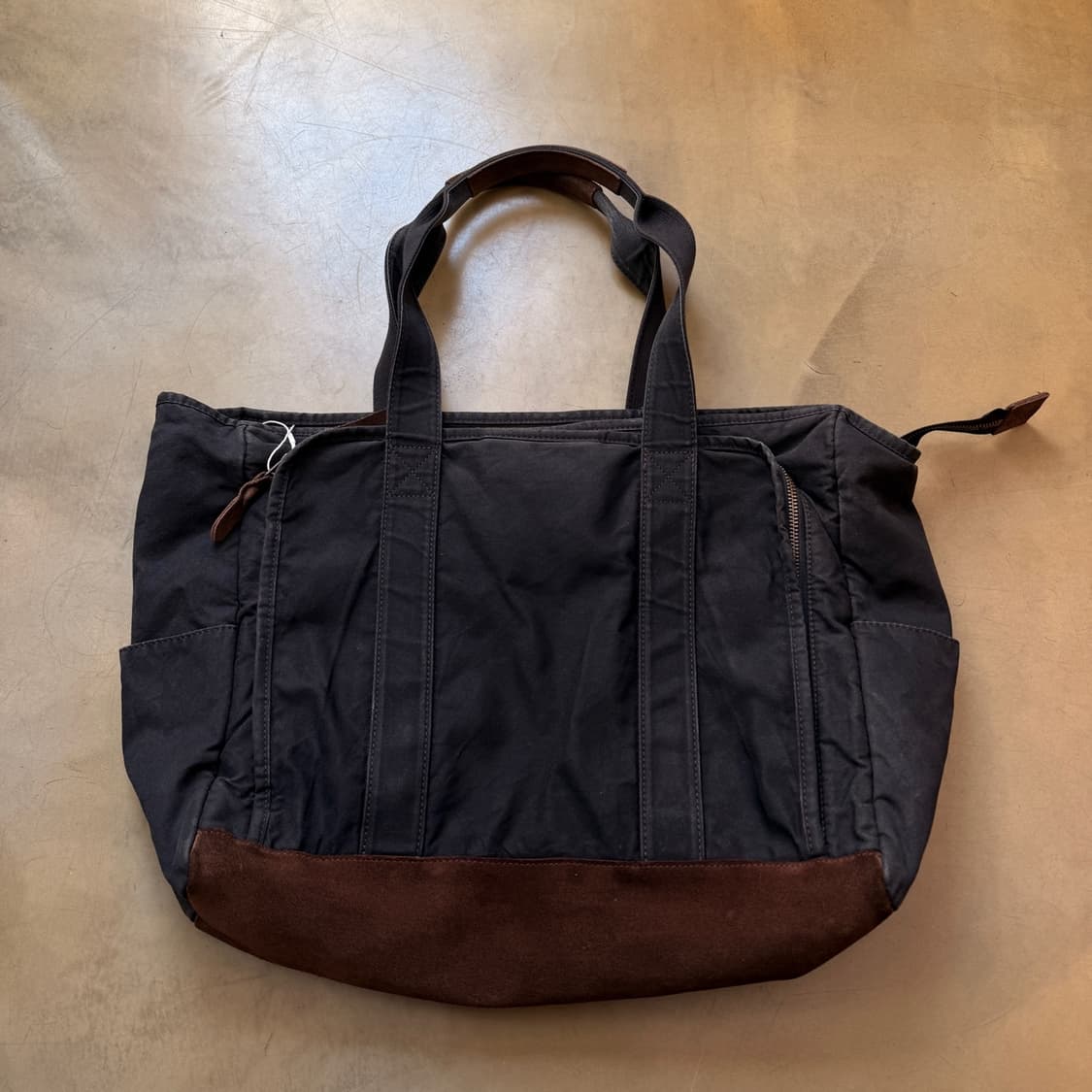 빔즈 플러스 페이딩 스웨이드 타탄체크 안감 토트백 상품이미지1