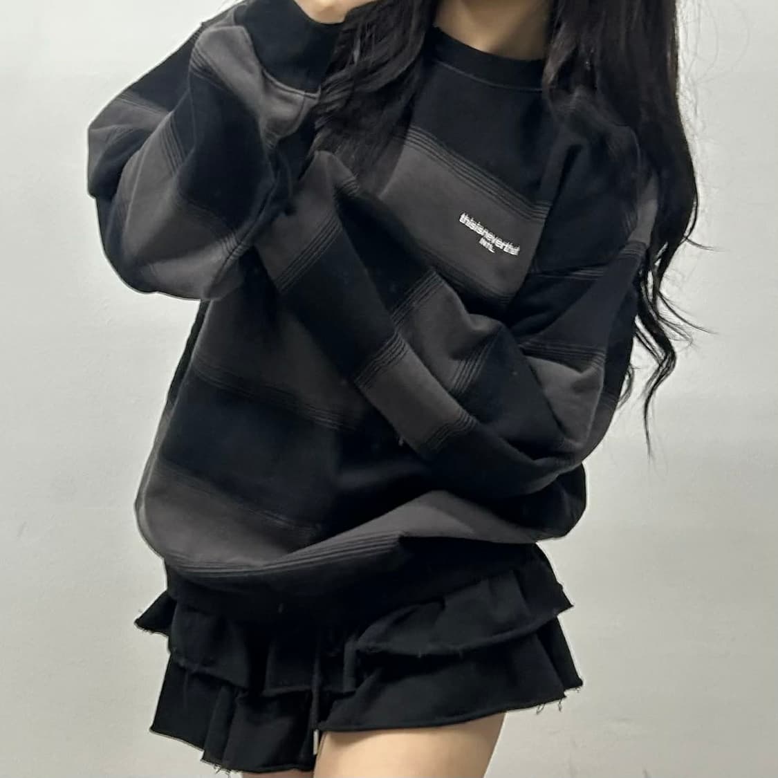 디스이즈네버뎃 스트라이프 맨투맨 스웻 셔츠(L) 상품이미지2