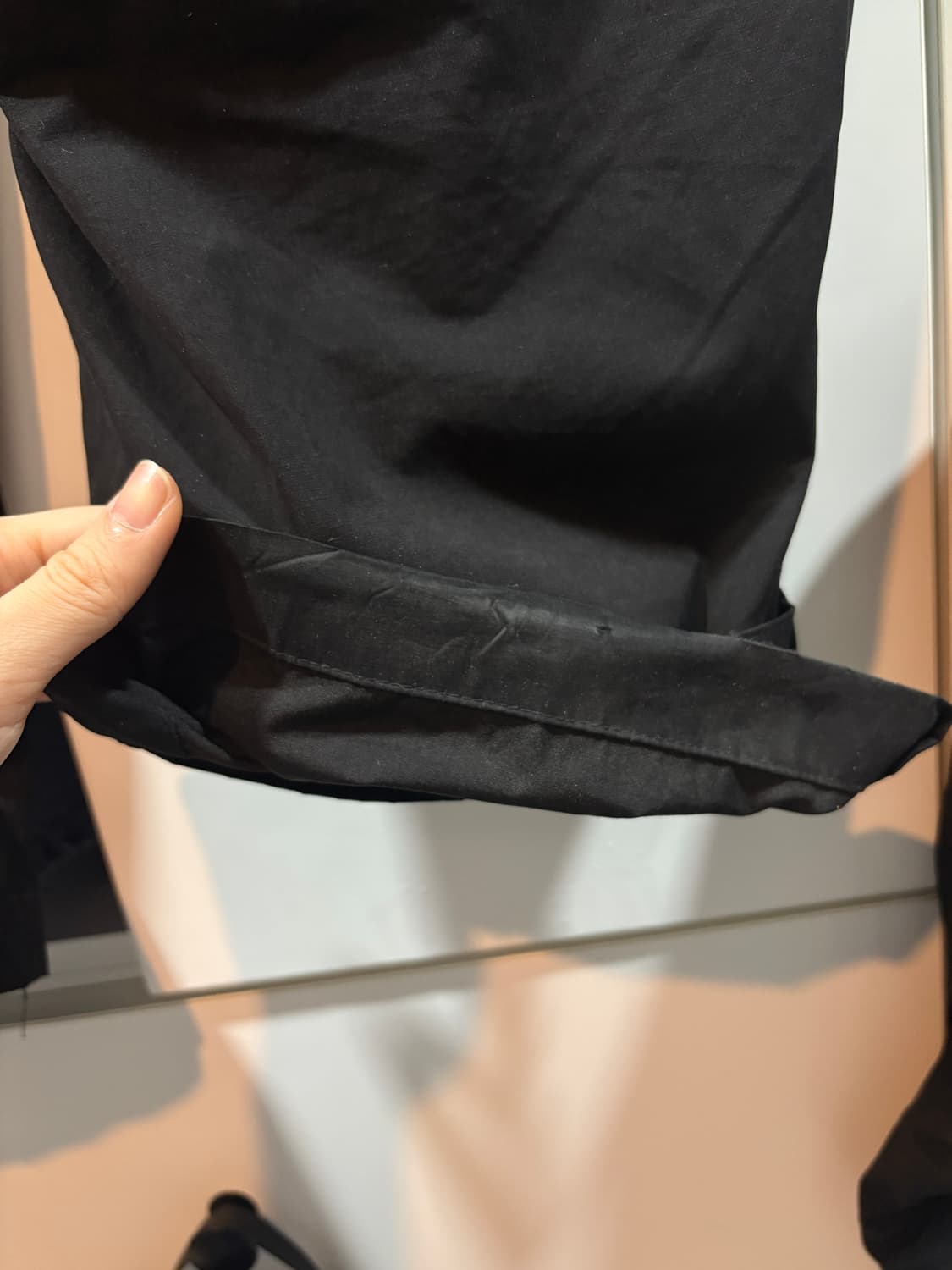 (1)산산기어 타이 팬츠 tie pants black 상품이미지7