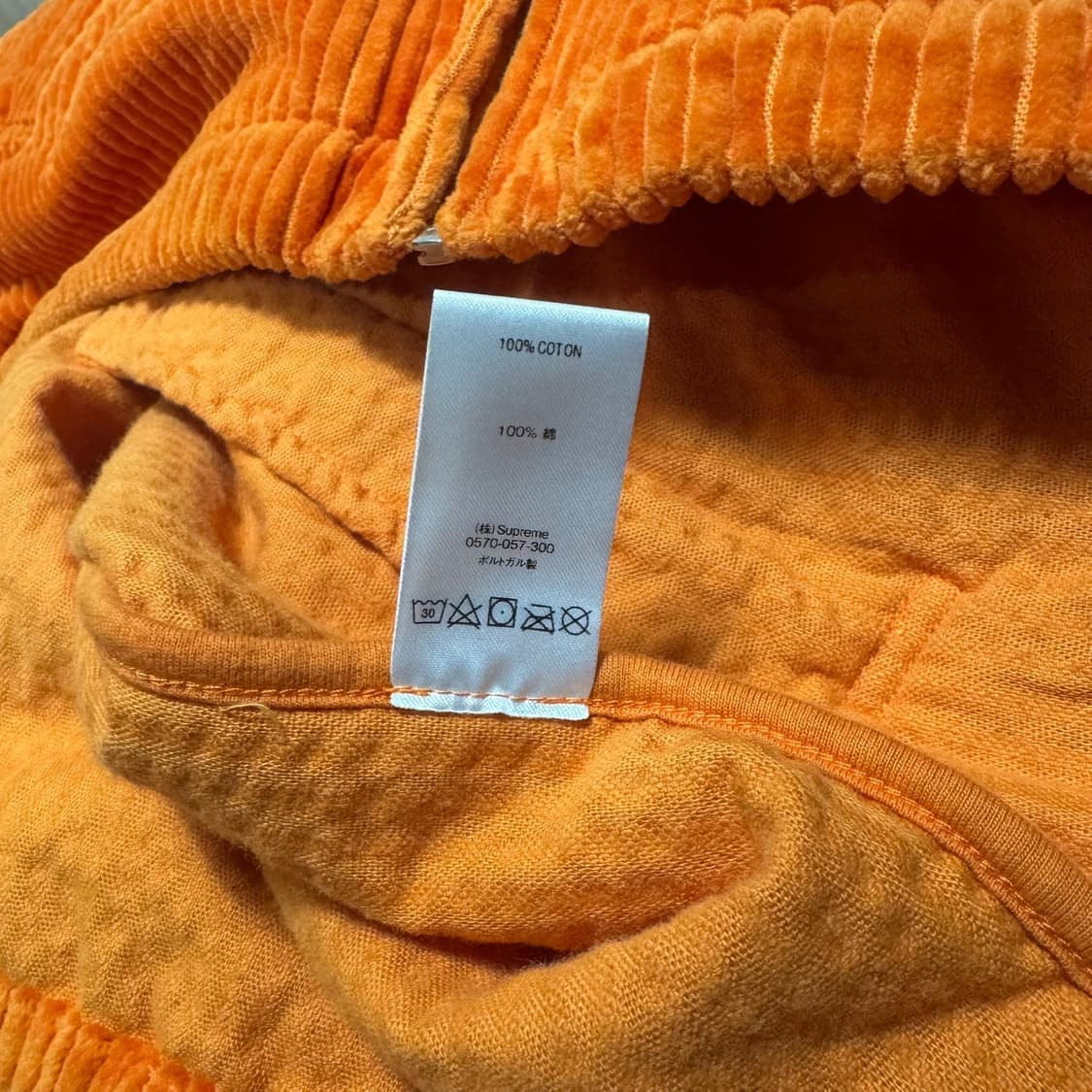 슈프림 20ss week6 오렌지 와이드웨일 코듀로이 집업 해링턴 자켓 상품이미지7