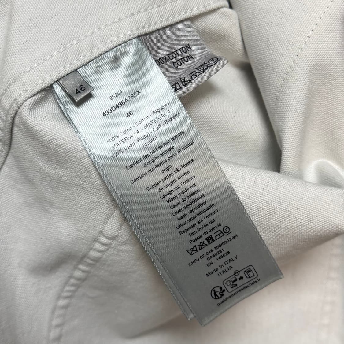 [S+급/46] 24SS 디올 x 스톤아일랜드 코튼 캔버스 자켓 그레이 상품이미지7