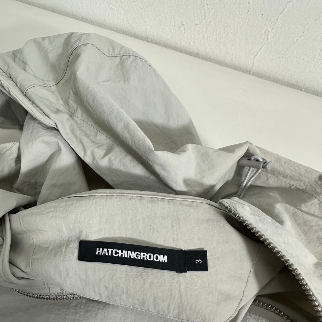 3 M 해칭룸 라이트그레이 크롭 윈드브레이커 자켓 상품이미지6