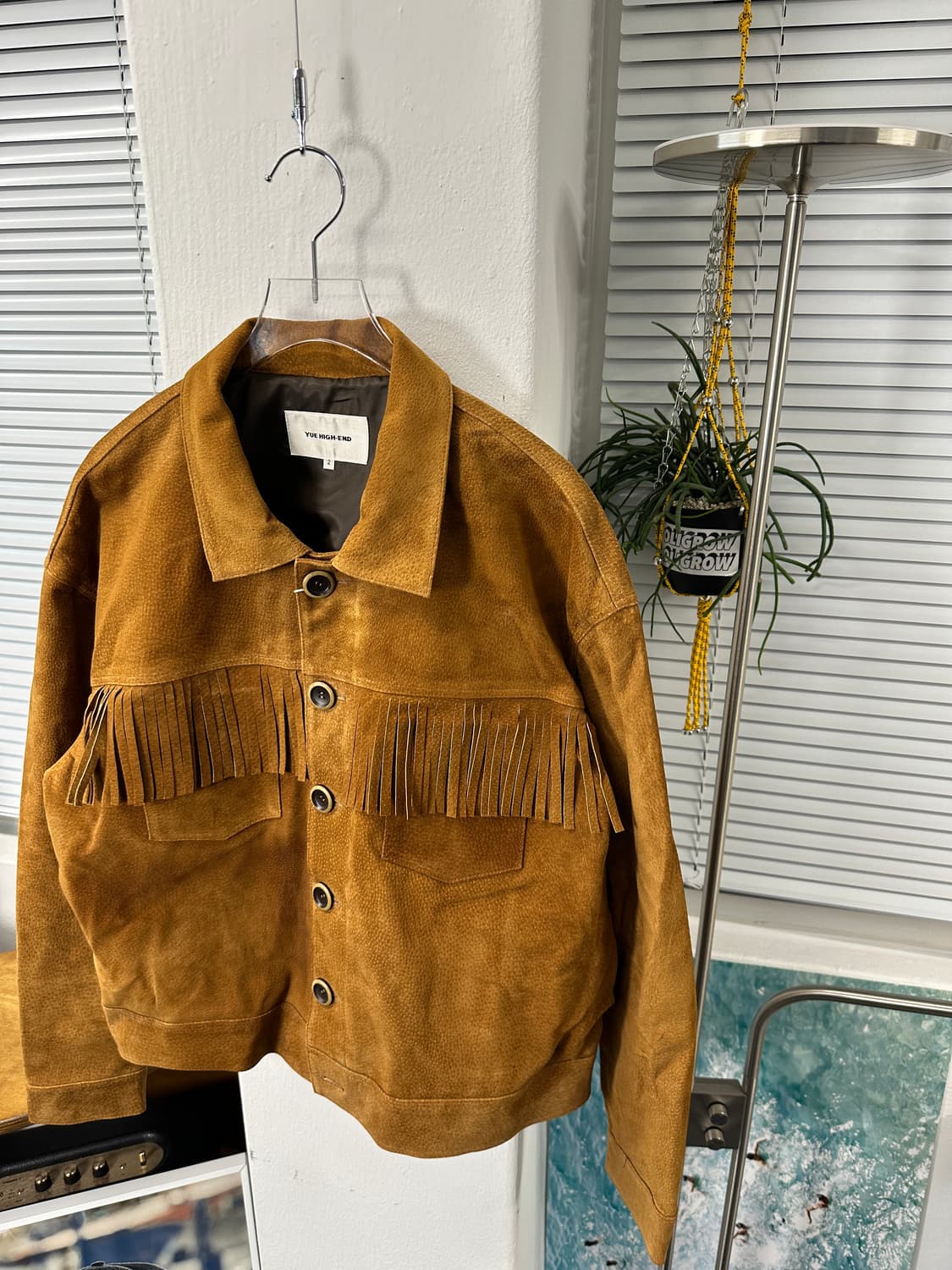 프린지 자켓 돈피가죽 스웨이드 os 상품이미지2