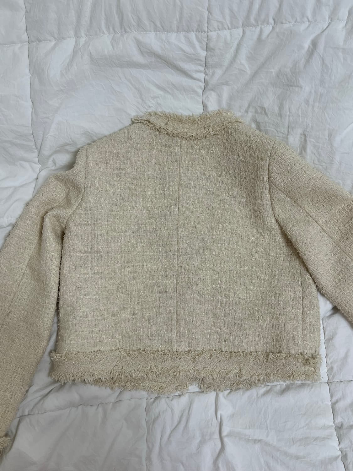 카키포인트 크롭 트위드 아이보리 상품이미지7