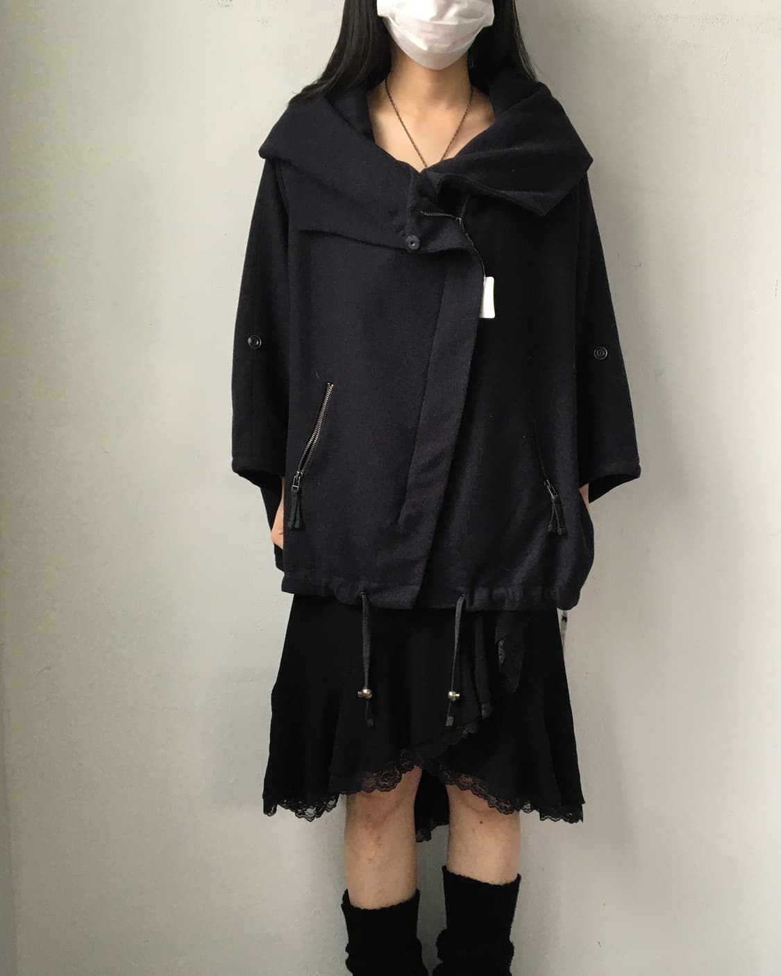 Drape point cape coat 상품이미지7