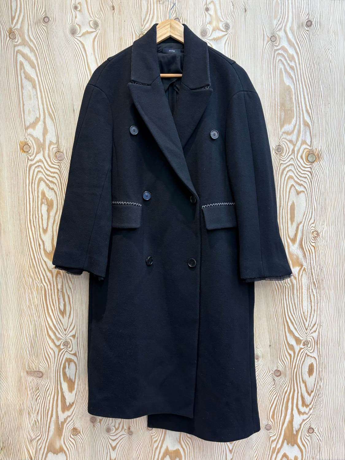 시스템 스티치 롱 코트 상품이미지1