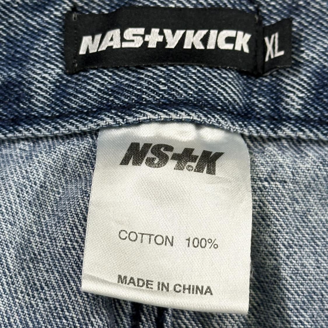 네스티킥 페인팅 와이드 데님 팬츠 (34인치) 상품이미지8