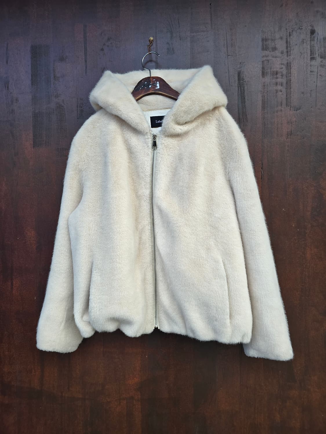 Labella 퍼 후드 자켓 아이보리 M 상품이미지1