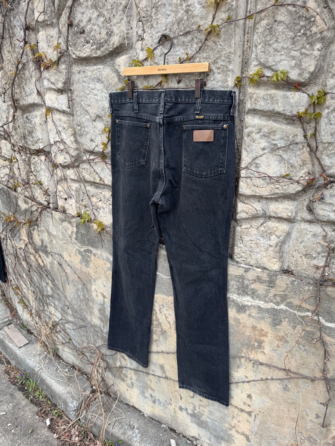 90s 랭글러 빈티지 936 블랙 카우보이컷 데님 팬츠 35 517 상품이미지4