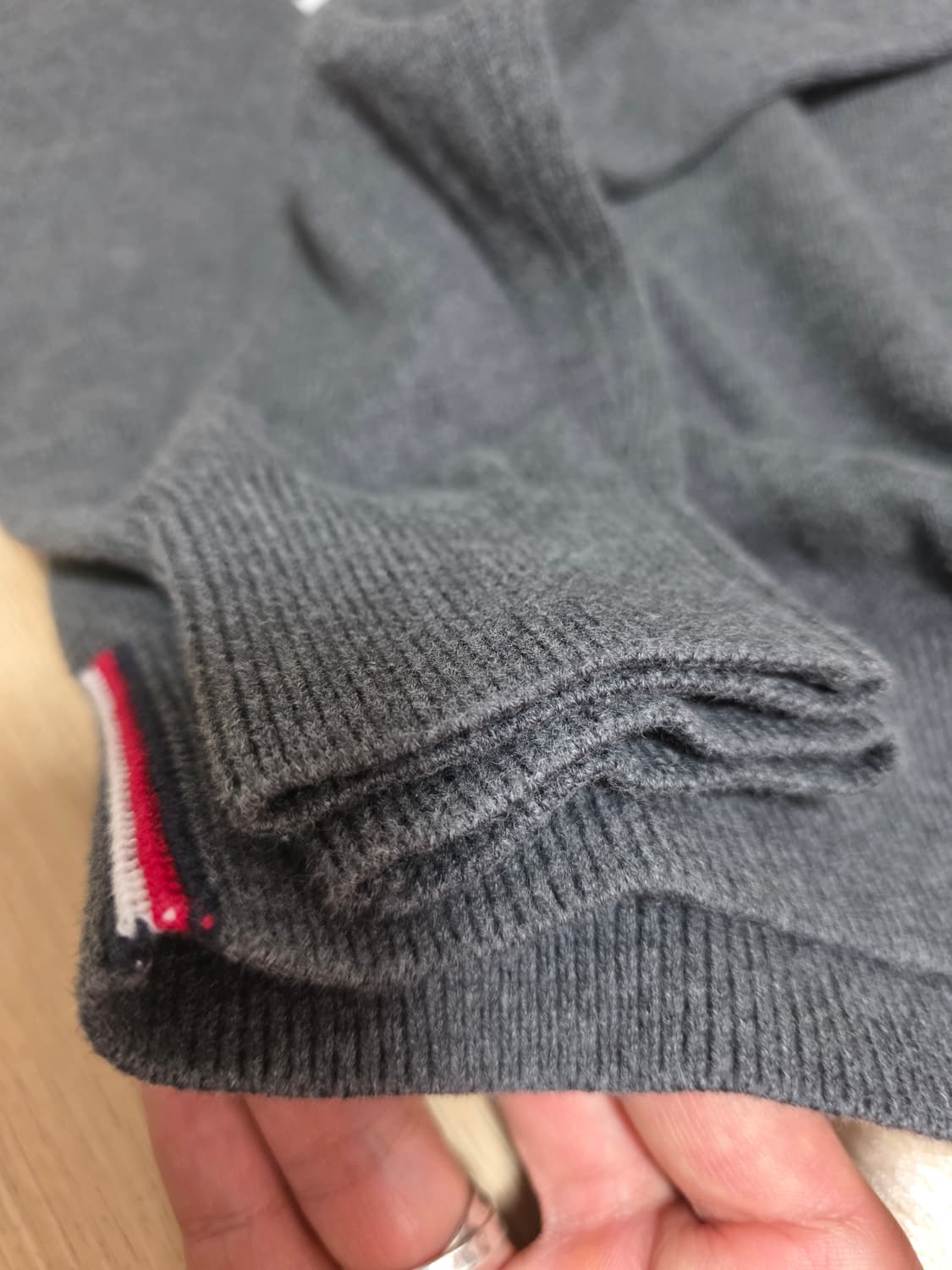 타미힐피거 코튼 반집업 니트 M 상품이미지5