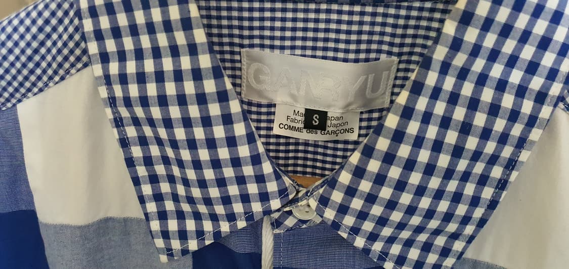 간류 꼼데가르송 패치워크 체크 반팔 셔츠 상품이미지7