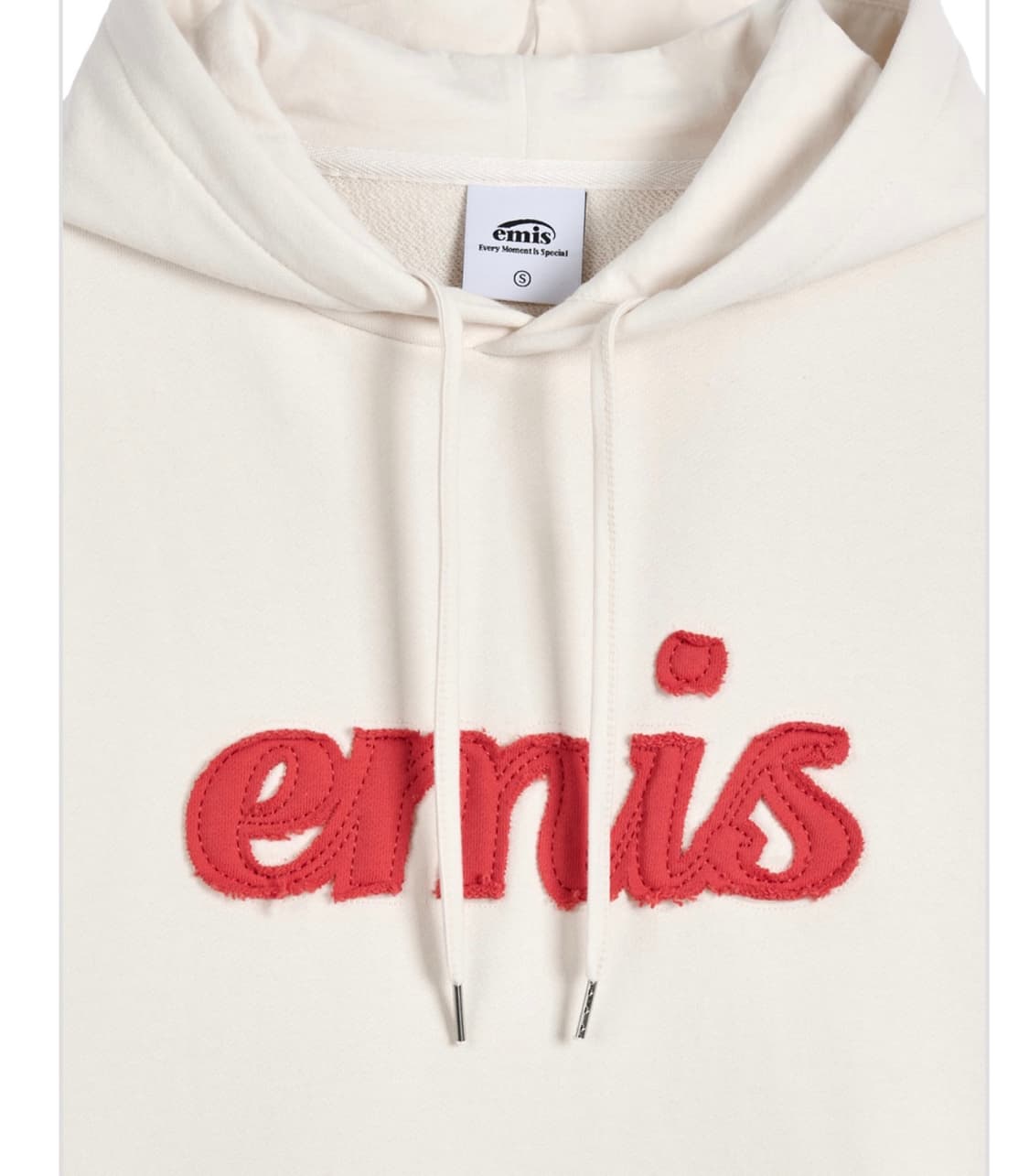 Emis 이미스 아플리케 후드티 아이보리 L 새상품 상품이미지4