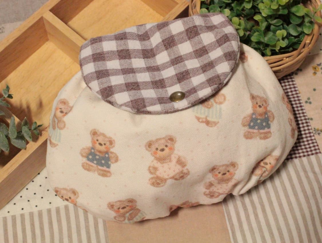 핸드메이드 곰무늬 밴딩 파우치 상품이미지5