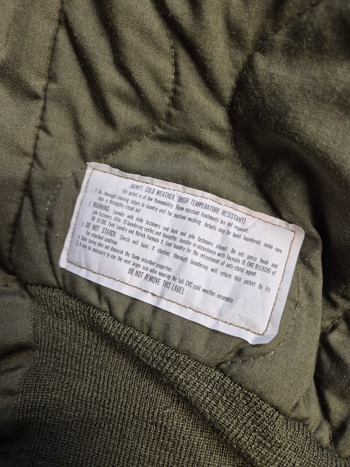 80s us army cvc 아라미드 탱커 자켓 데드스탁 상품이미지7