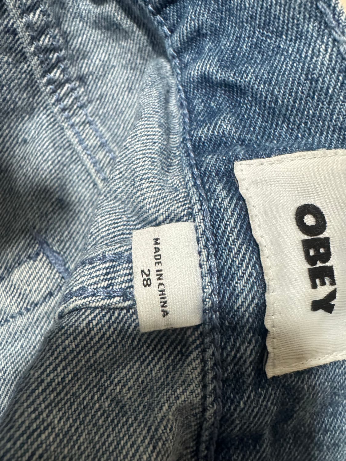 [28] 오베이 obey 빅 위그 배기 데님 라이트 인디고 상품이미지3