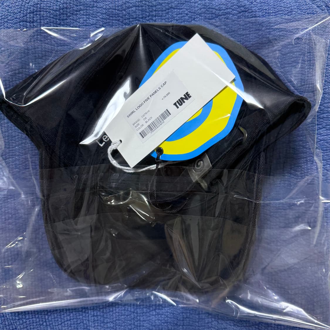 오스트리야 스월 로고 파이브 패널즈 캡 블랙 상품이미지3