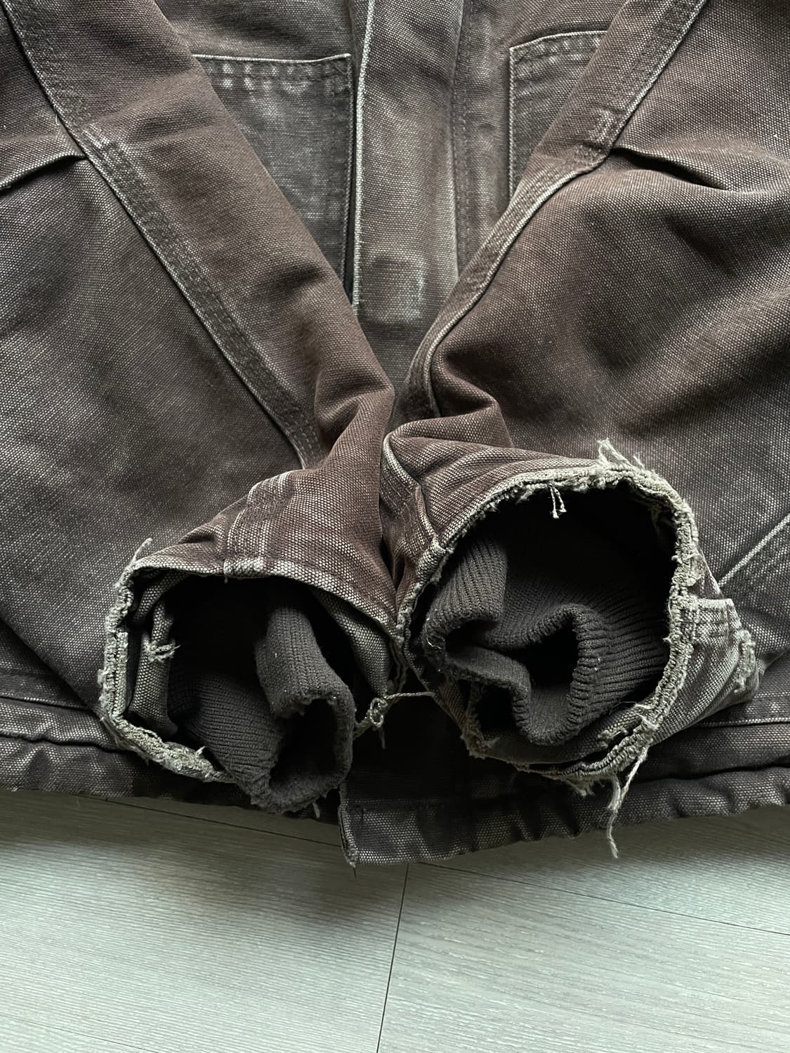 칼하트 J22 DKB 다크브라운 디트로이트 아크틱 자켓 빈티지 상품이미지6