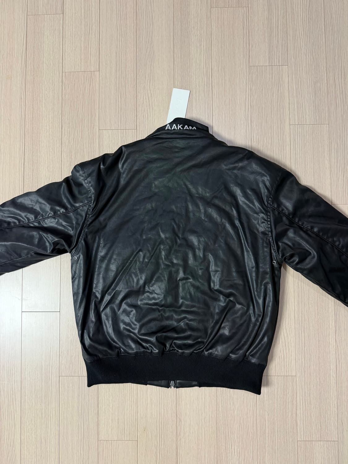 아캄 Piping Leather Blouson 블랙2 상품이미지4