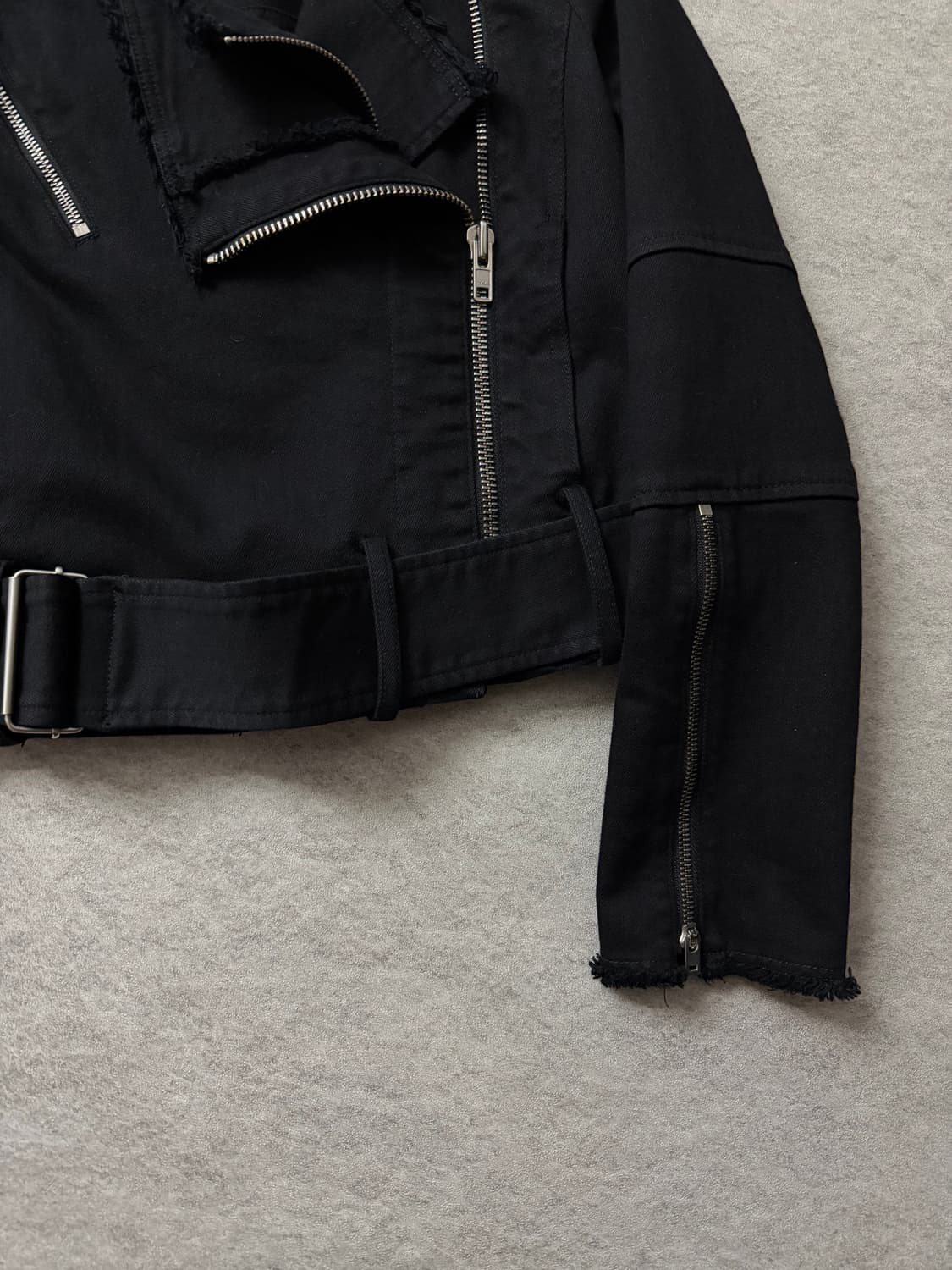 헬무트랭 데미지 크롭 사선 자켓 상품이미지6