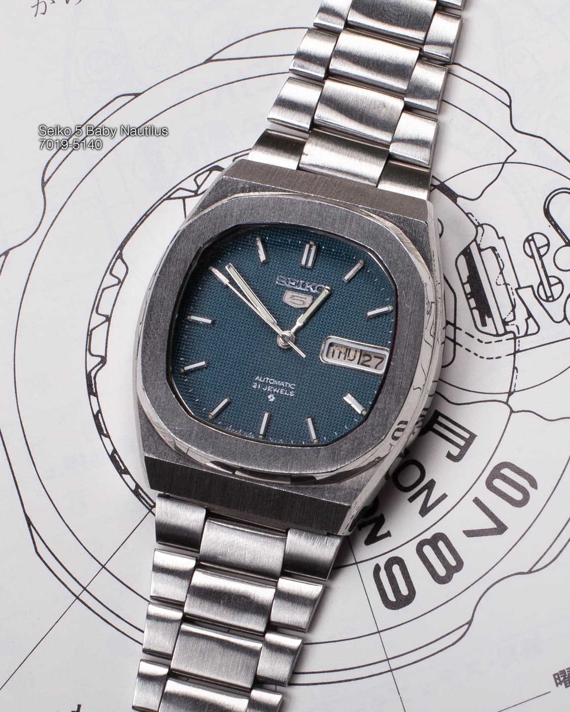 세이코 5 오토매틱 7019-5140 빈티지 시계 상품이미지8