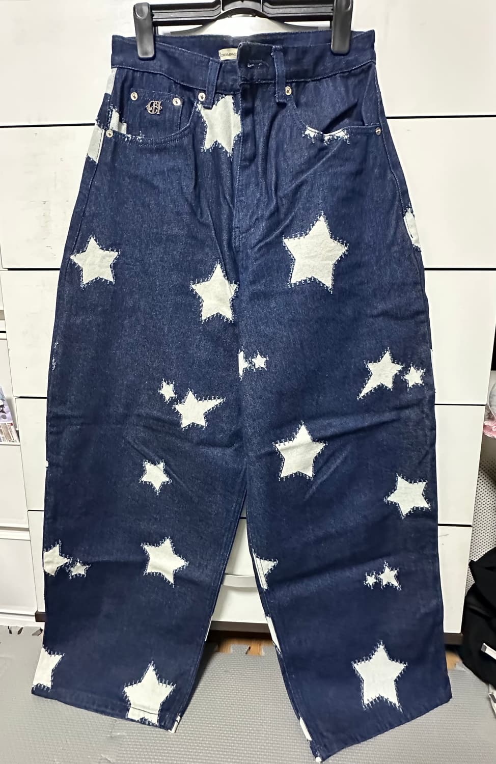 샴페인 블랭크 에스테틱 별 데님 팬츠 상품이미지6