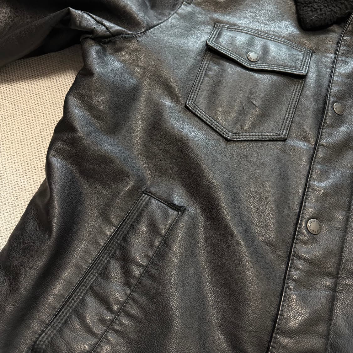 리바이스 레더 쉐르파 자켓 상품이미지4
