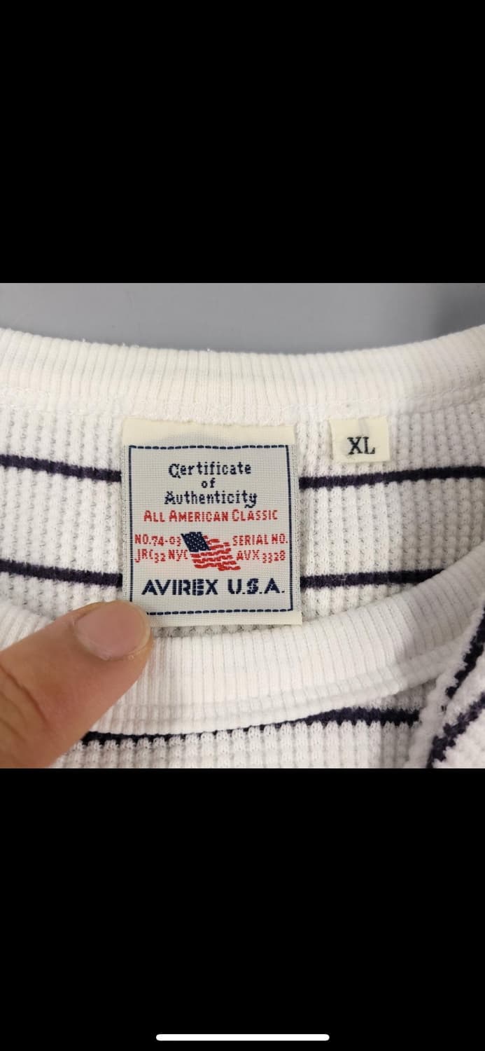 AVIREX STRIPED WAFFLE SHORT SLEEVE 상품이미지4