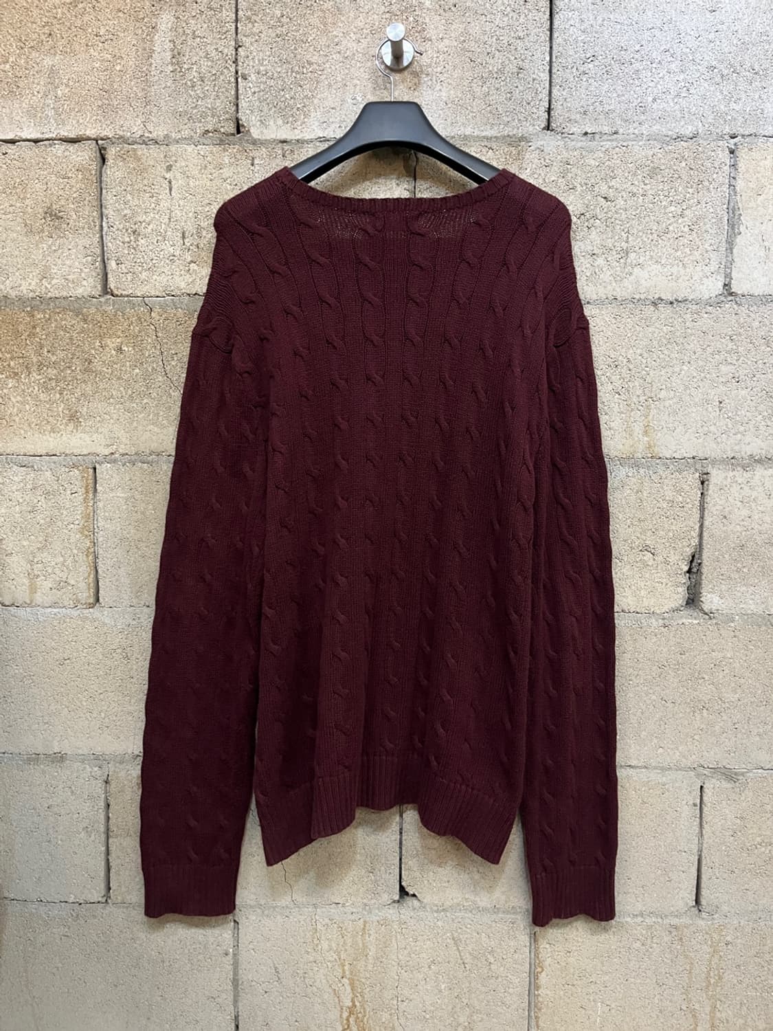 폴로 랄프로렌 버건디 케이블 니트 상품이미지5