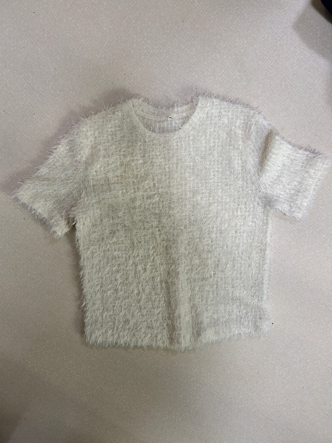 teak 티크 화이트 반팔 니트 상품이미지1