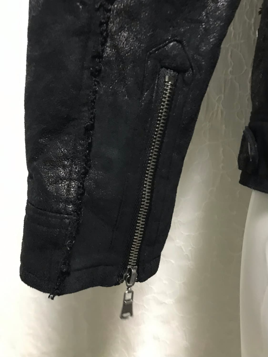 택포•빈티지 xfrm vkei 펑크 시어링 더블 지퍼 무스탕 자켓 상품이미지6