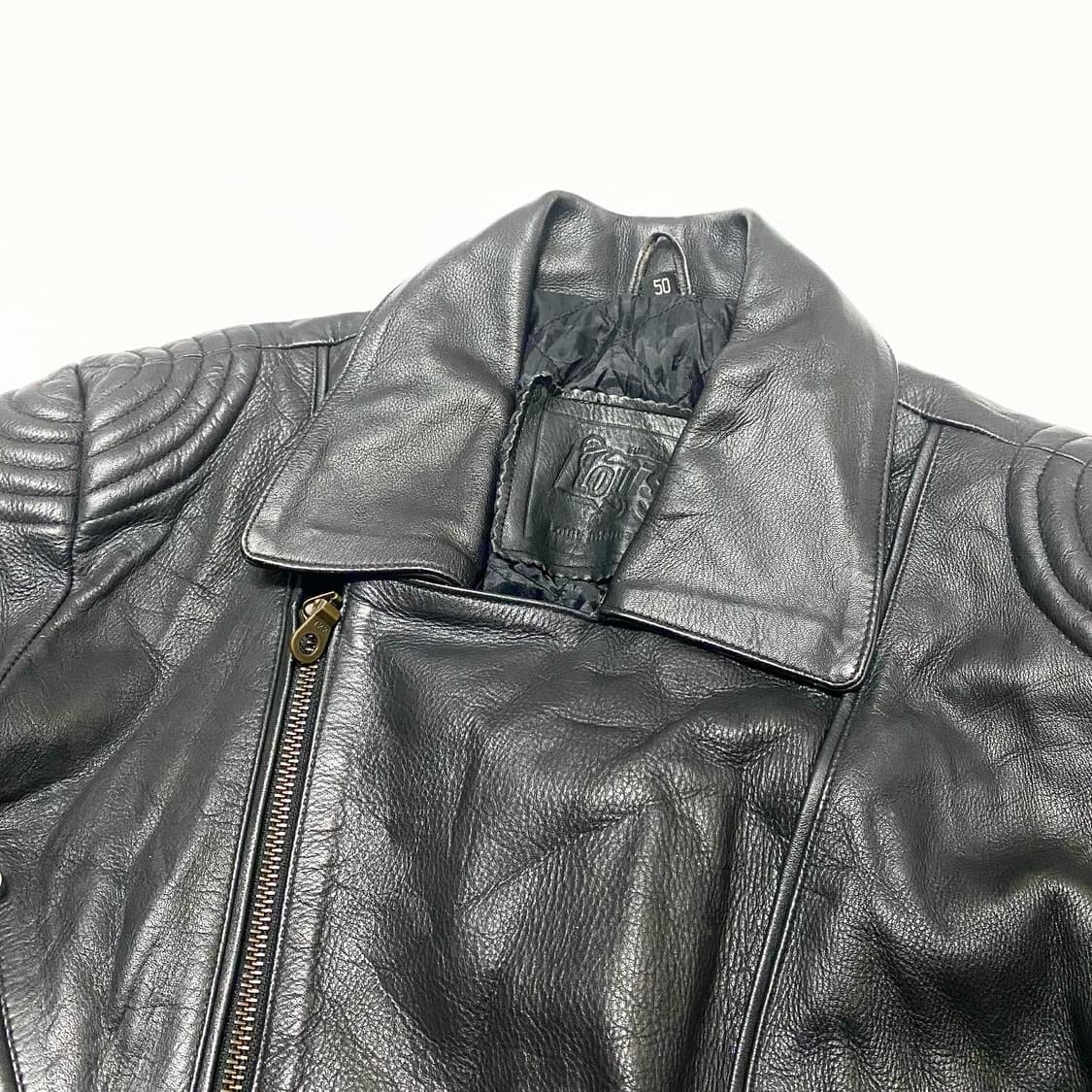 LOUIS - 소가죽 바이커 자켓 상품이미지2