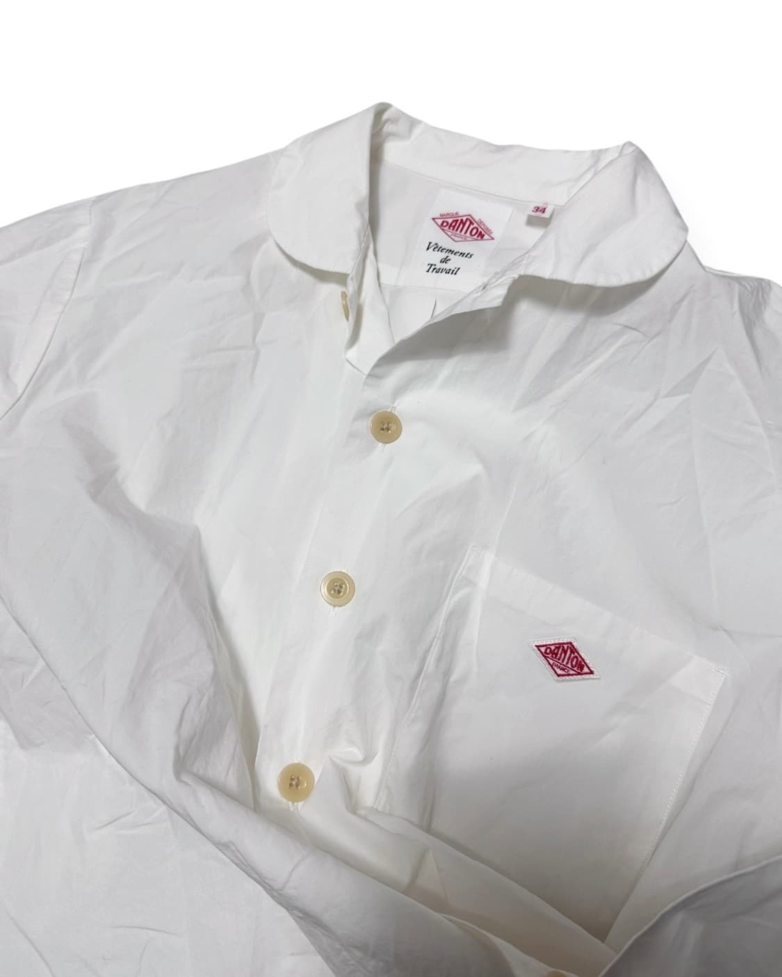 DANTON 단톤 화이트 반팔 셔츠 상품이미지4