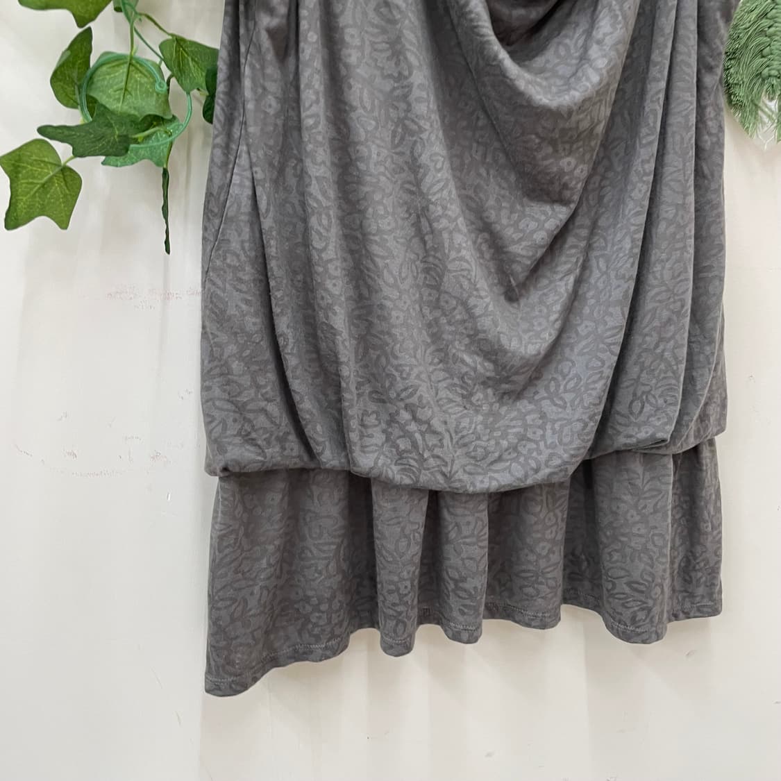 레오파드 드레이프 민소매 슬리브리스 나시 원피스 상품이미지3