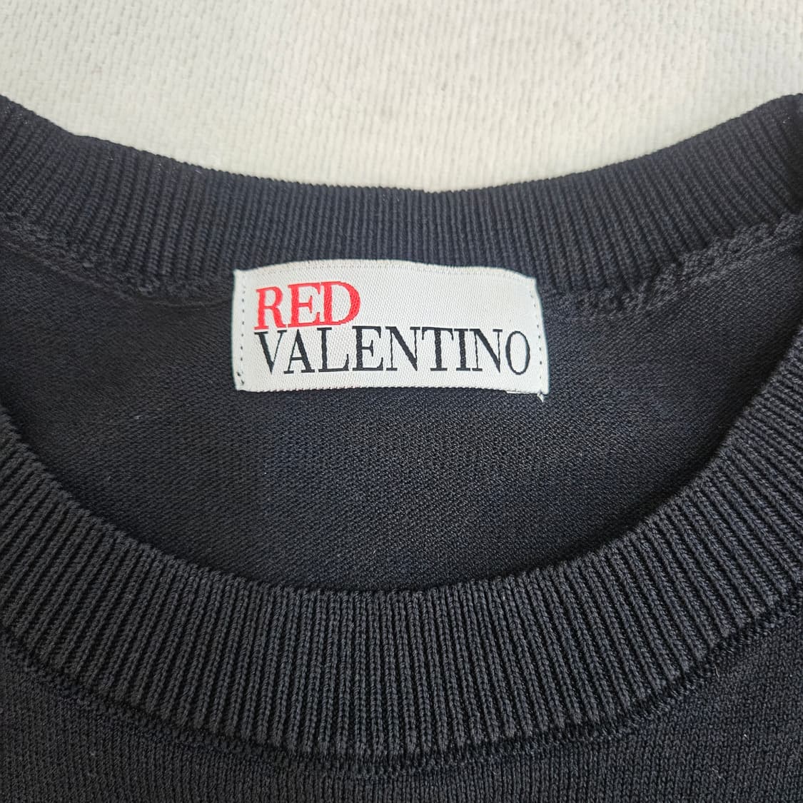 실측확인 빈티지 여성 하트 로고 반팔니트 0326Y 상품이미지3