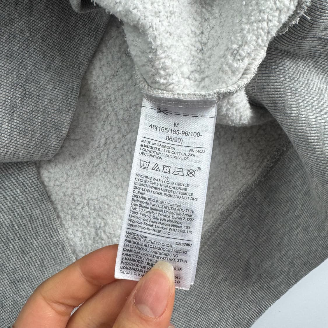 Gap 갭 네이비 로고 그레이 후드티 상품이미지6