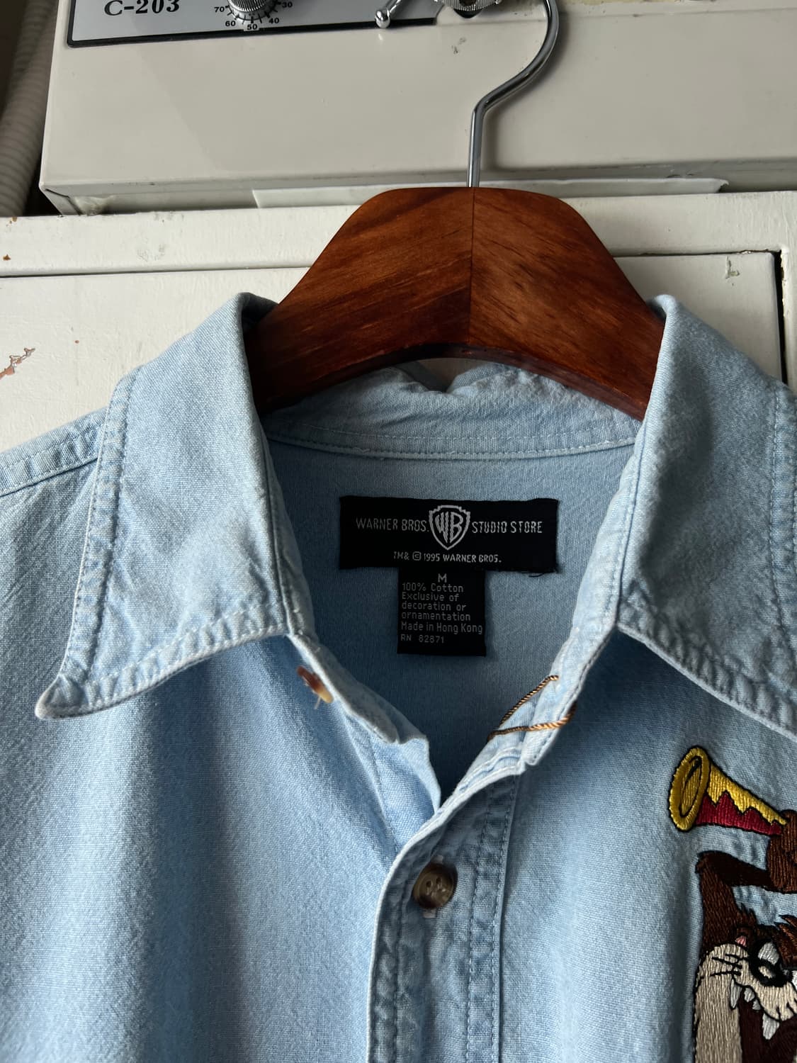 [M]90's USA 빈티지 워너브라더스 데님 셔츠 상품이미지3