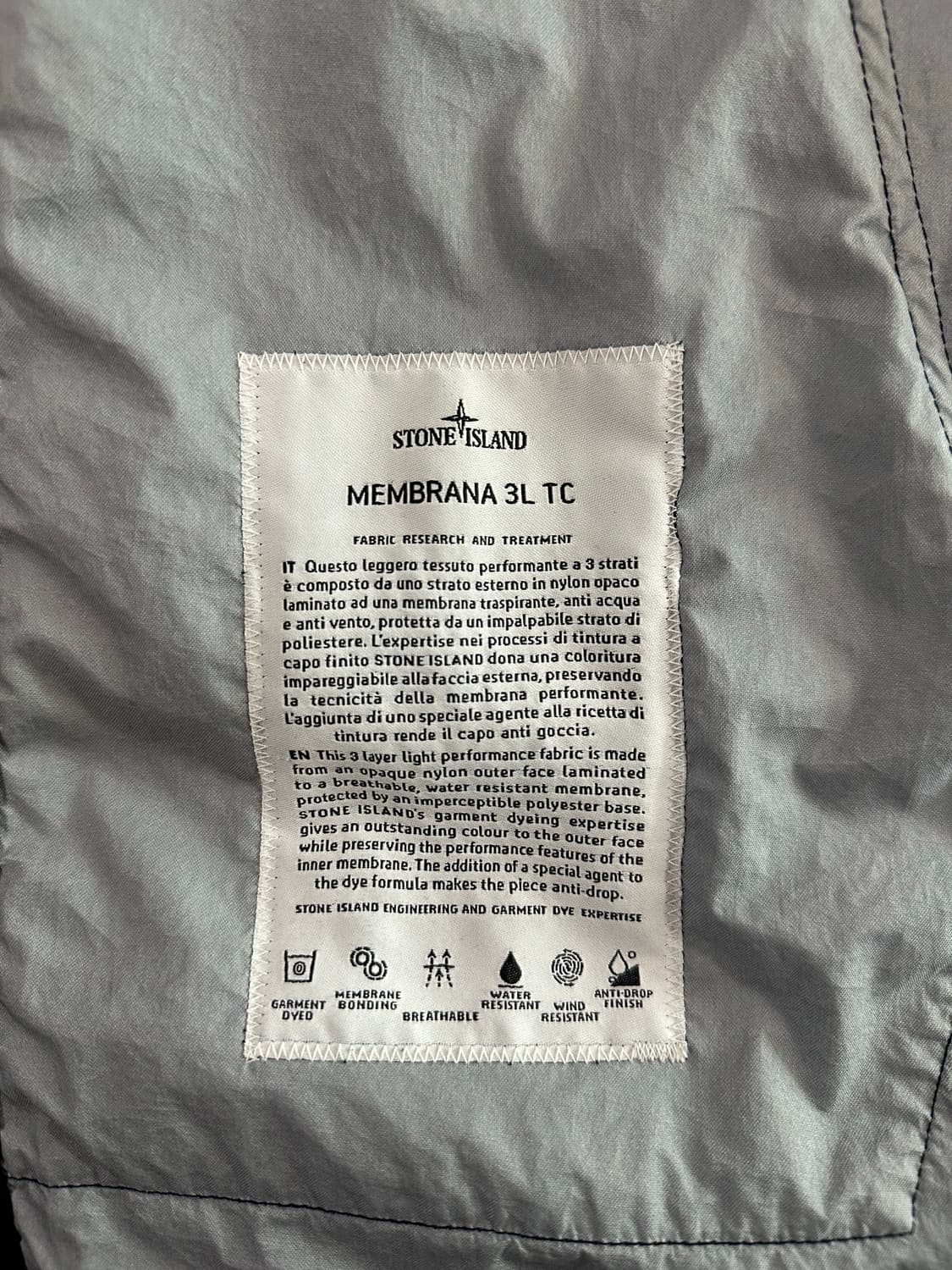 스톤아일랜드 멤브라나 3L TC 21ss 네이비 상품이미지9