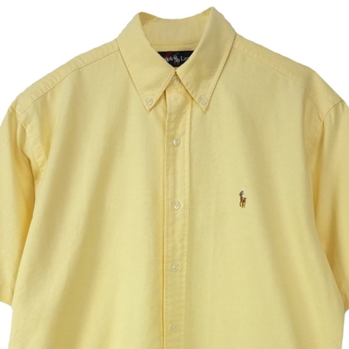 [폴로 랄프로렌] 90s 빈티지 포니 로고 반팔 셔츠 레몬 M20159 상품이미지4