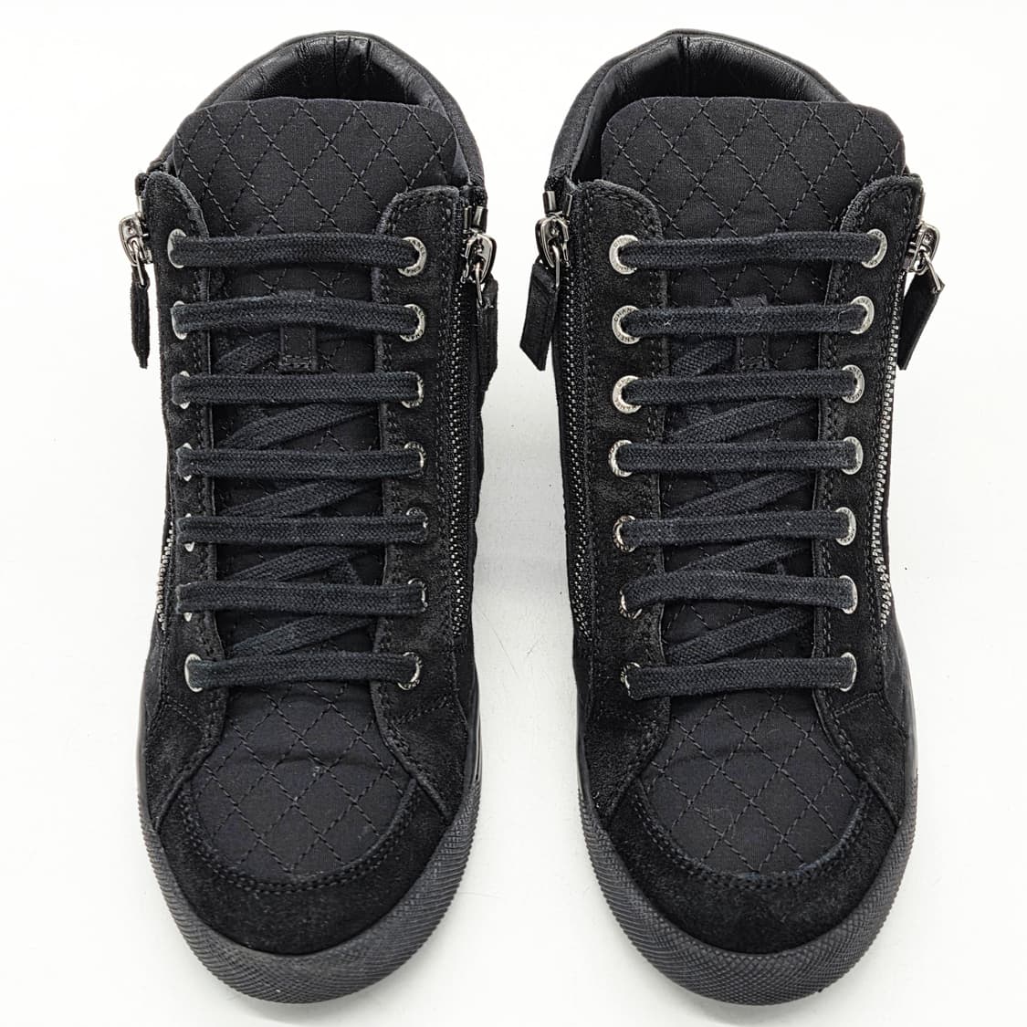  샤넬 우먼스 CC로고 하이탑 스니커즈 블랙 (36)   상품이미지5