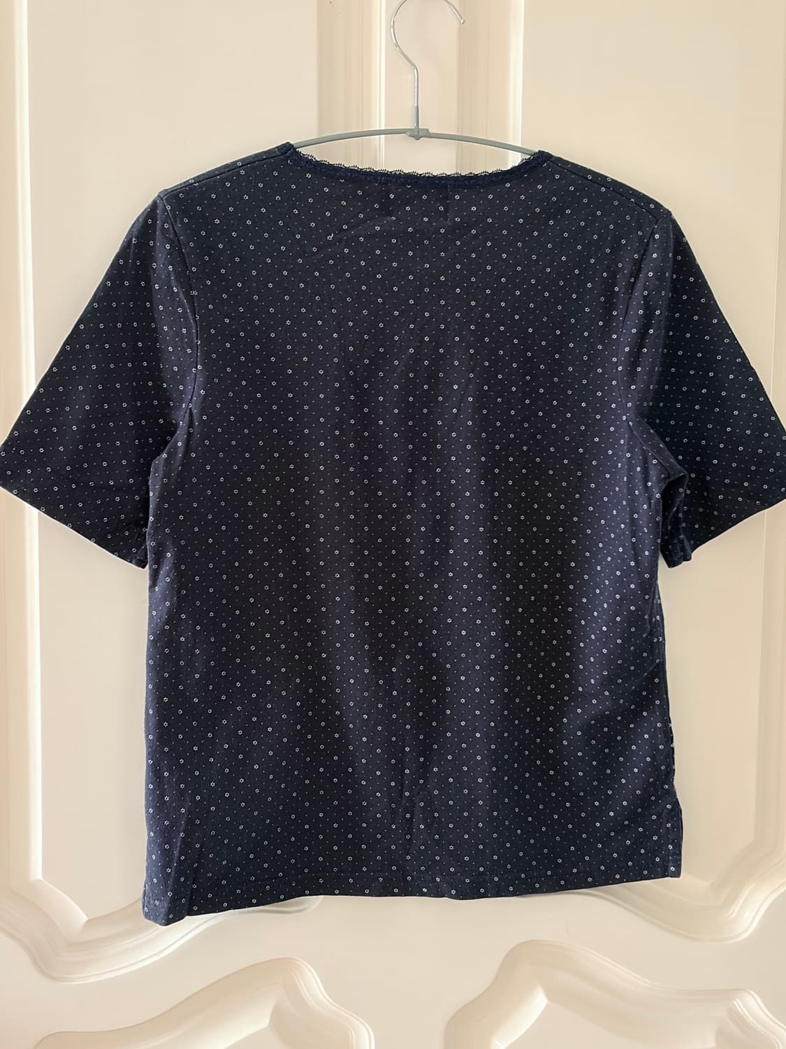 GuGuWorld 강아지 패치 잔꽃 스퀘어넥 빈티지 모리걸 상품이미지4