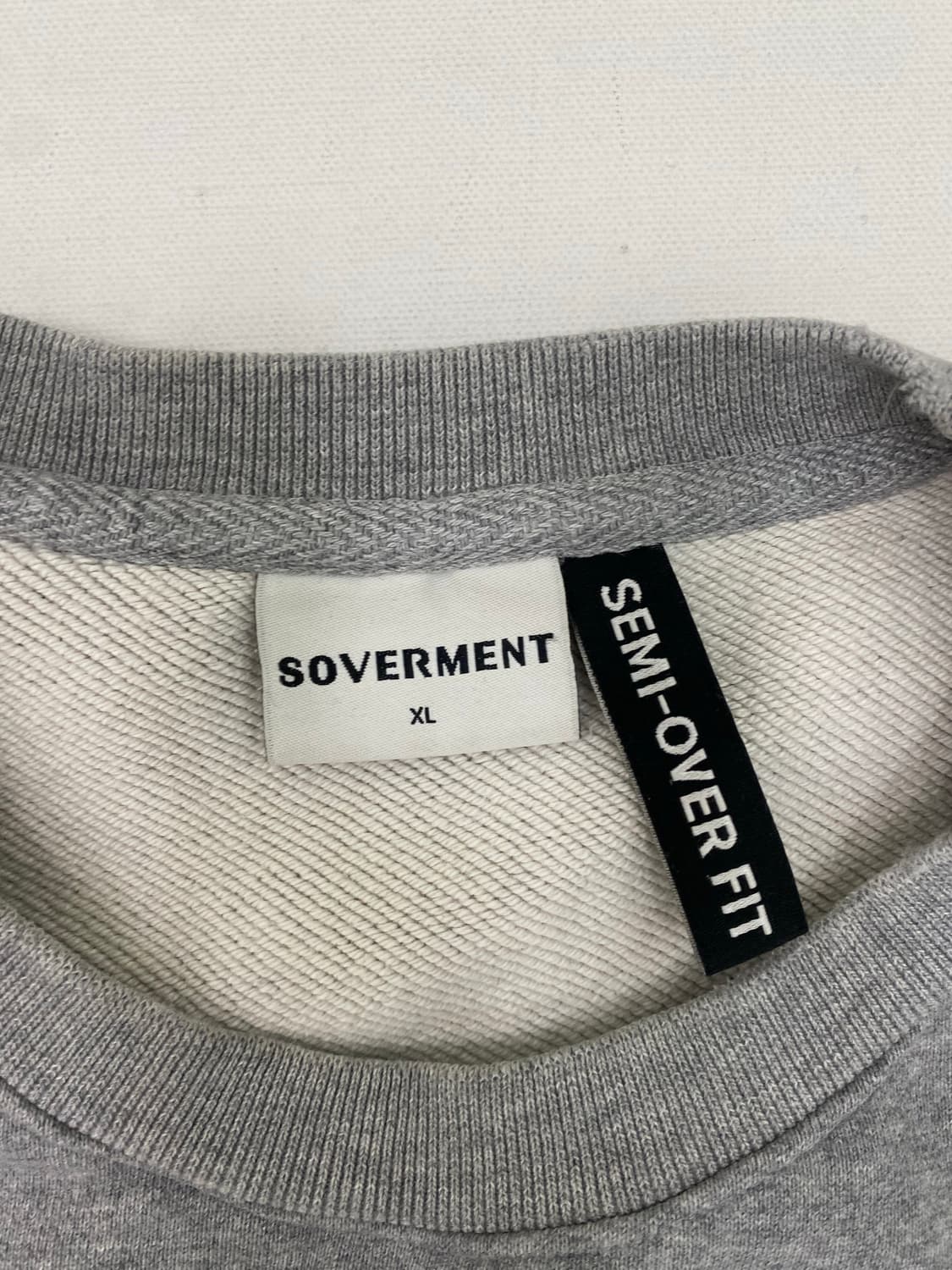 SOVERMENT 맨투맨 티셔츠 회색 xl 상품이미지2