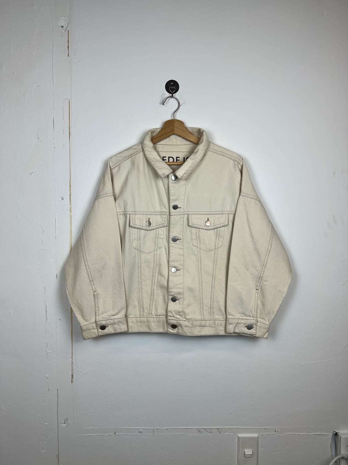 O184 JPN MEDE 19F 베이지 데님 자켓 OS 상품이미지1