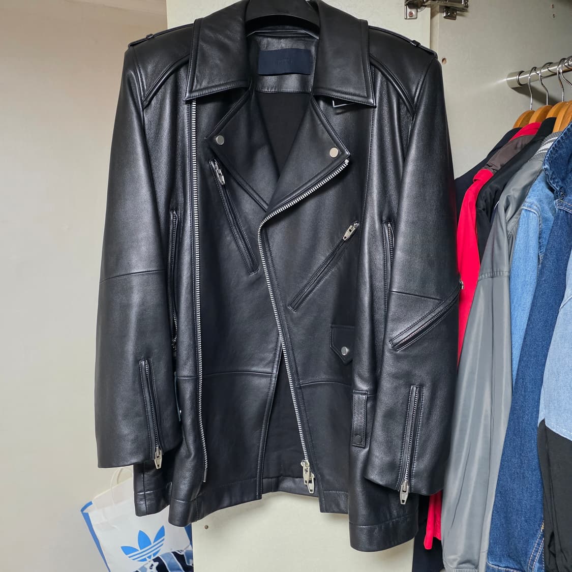 준지 양가죽 더블라이더 가죽자켓 상품이미지1