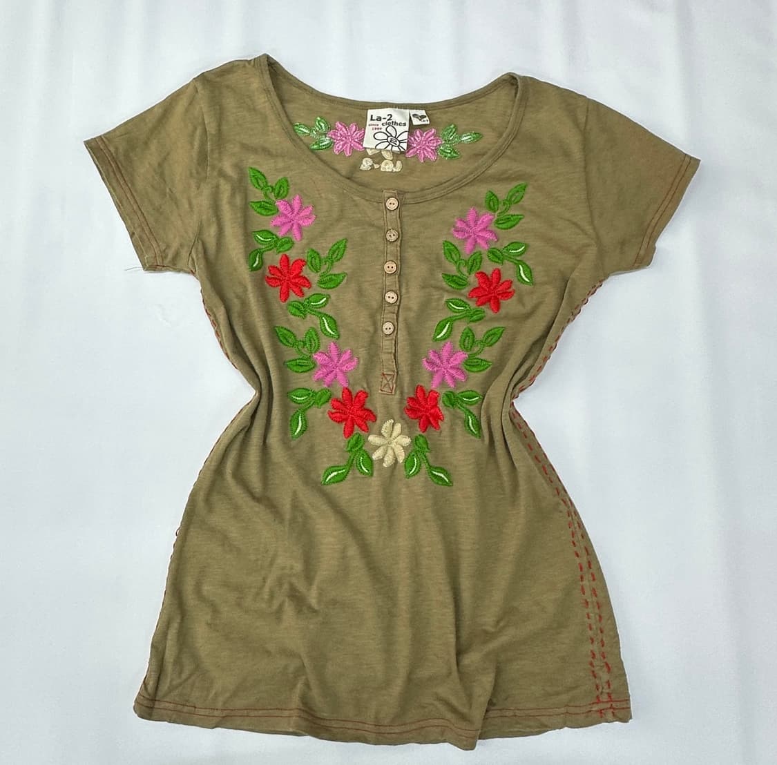 🪶하구미의 에스닉 레이어드 코디세트🪶 자수 히피 그런지 말차 일본 상품이미지6