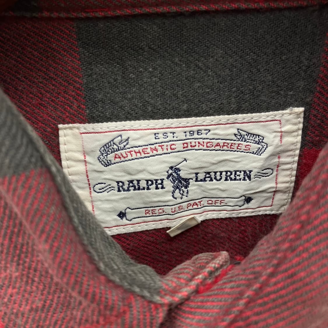 폴로 랄프로렌 레드 버팔로 플래드 셔츠 자켓 S 상품이미지3